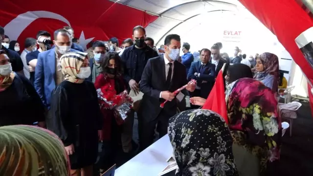 Evlat nöbetine bir destek de Yenişehir'den geldi