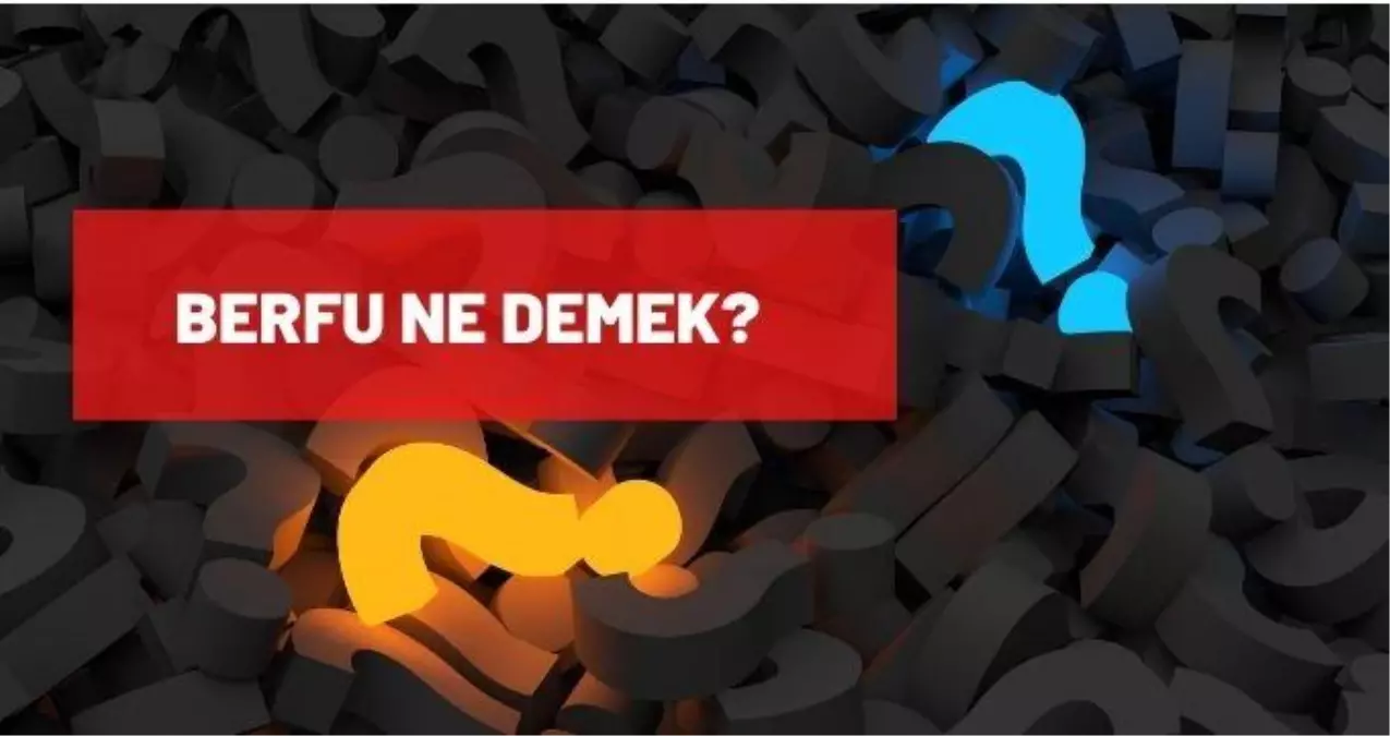 Berfu ne demek? Berfu isminin anlamı nedir?