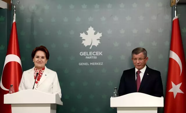 Akşener, Gelecek Partisi Genel Lideri Davutoğlu'nu ziyaret etti