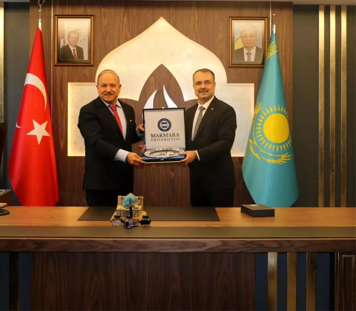 Marmara Üniversitesi Rektörü Ahmet Yesevi Üniversitesi Mütevelli Heyet Başkanını Ziyaret Etti