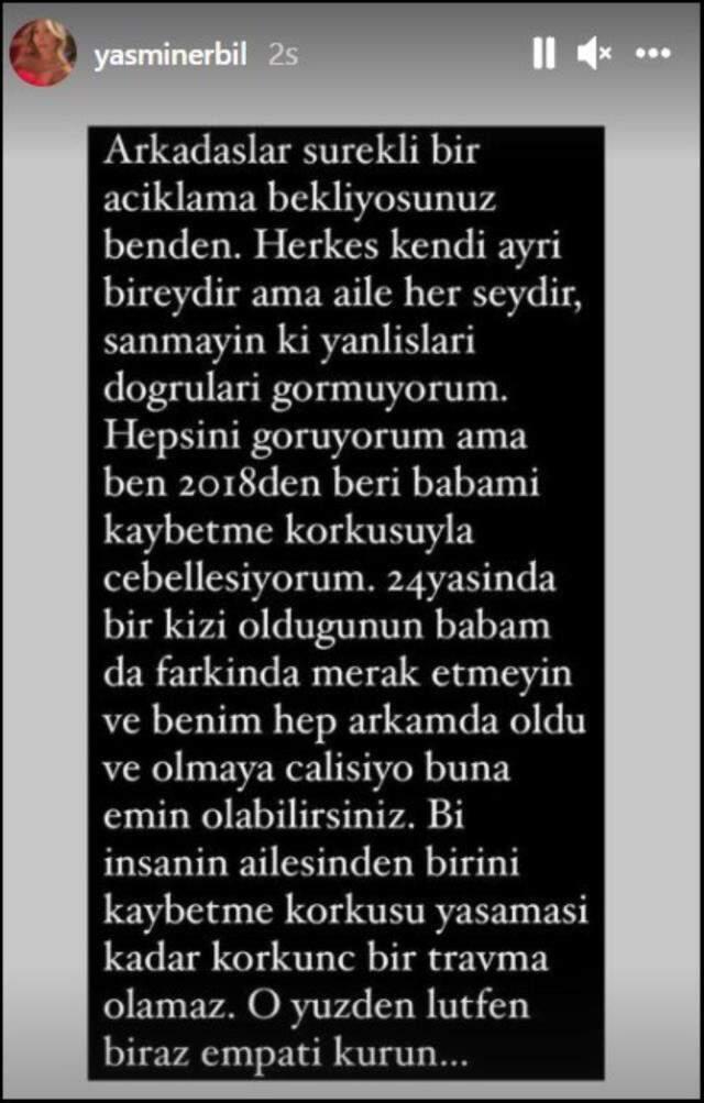 Ece Ronay'ın taciz savlarının akabinde Mehmet Ali Erbil'in kızı Yasmin Erbil sessizliğini bozdu