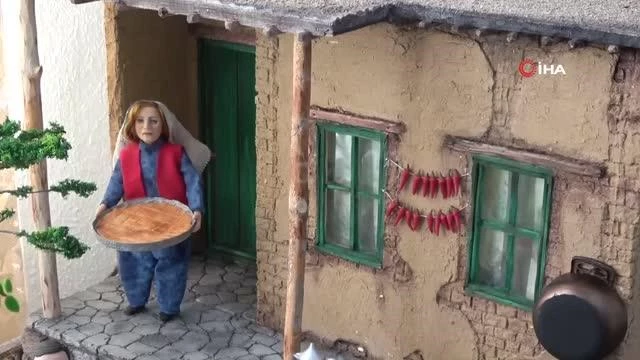 Emekli öğretmen, Türk örf ve adetlerini diorama sanatına aktarıyor