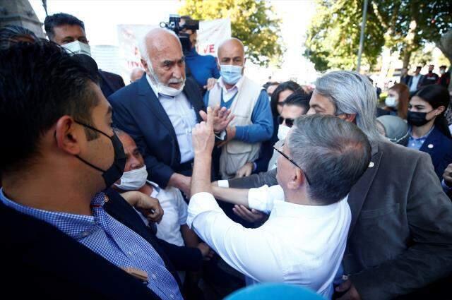 Esnaf ziyaretinde Ahmet Davutoğlu'na İYİ Parti, CHP ve HDP tepkisi: Onlarla birlikte olursanız size oy vermeyiz