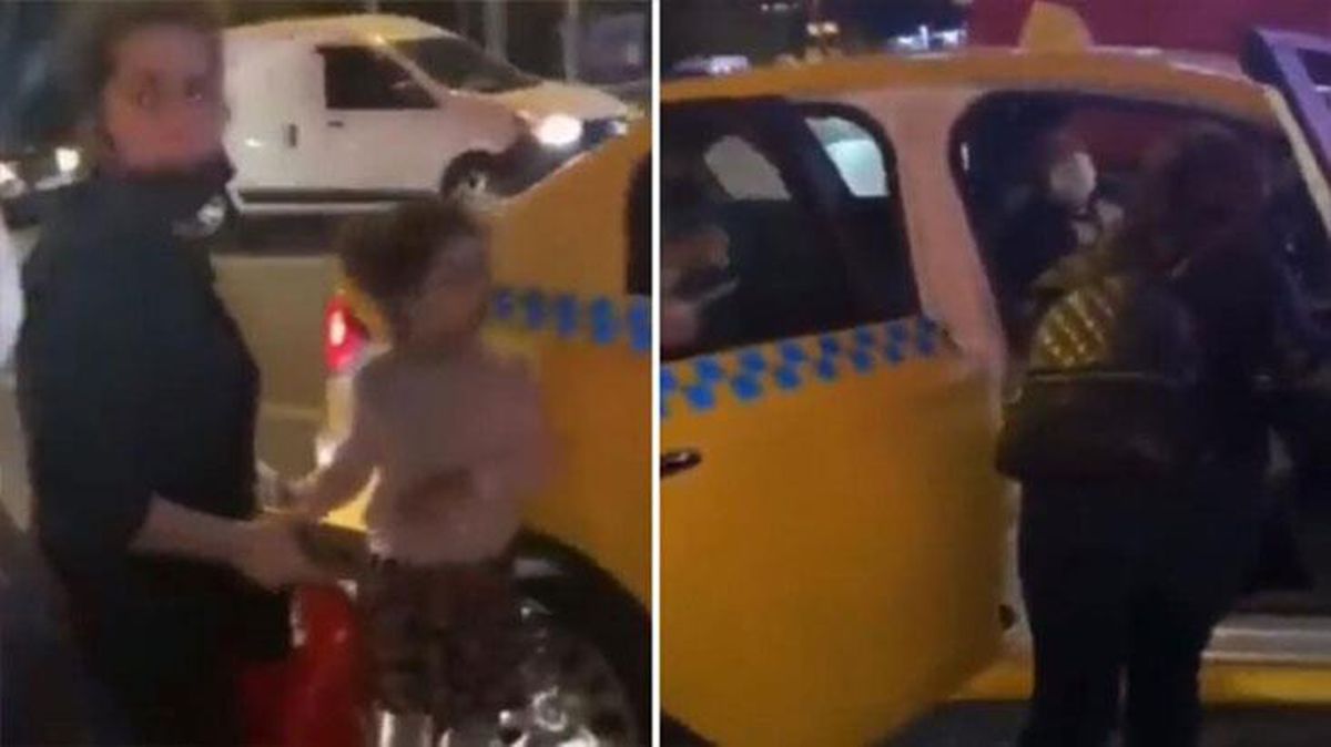 Üşüyen çocuk ve annesini araca almayan taksici ruhsatsız çalışıyormuş