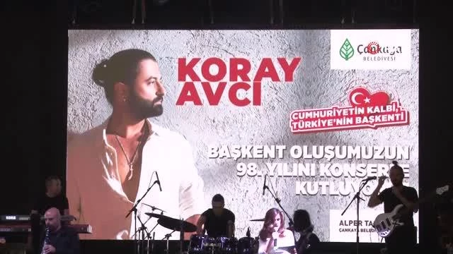 Ankara'nın başşehir oluşunun 98. yılı Çankaya'da Koray Avcı konseriyle kutlandı