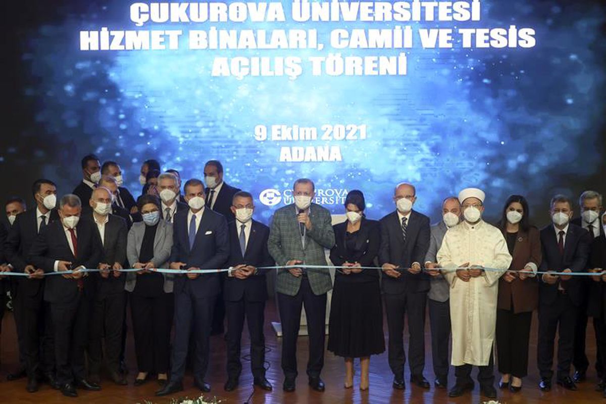 cumhurbaskani erdogan cukurova universitesi yapimi tamamlanan tesislerin acilis programi na katildi