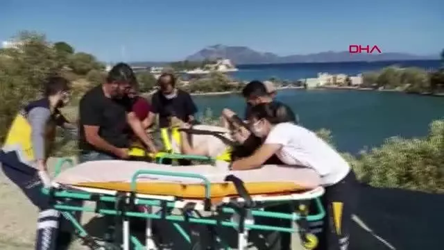 DATÇA'DA ŞARAMPOLE YUVARLANAN ATV SÜRÜCÜSÜ YARALANDI