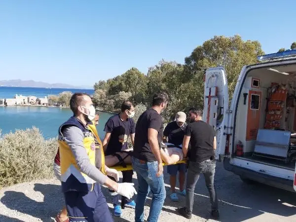 DATÇA'DA ŞARAMPOLE YUVARLANAN ATV SÜRÜCÜSÜ YARALANDI