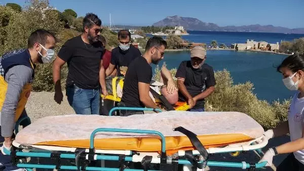 DATÇA'DA ŞARAMPOLE YUVARLANAN ATV SÜRÜCÜSÜ YARALANDI