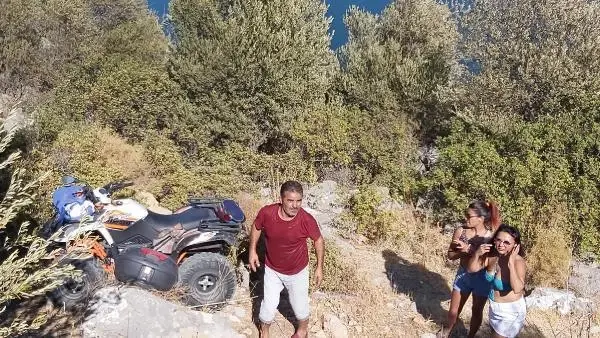 DATÇA'DA ŞARAMPOLE YUVARLANAN ATV SÜRÜCÜSÜ YARALANDI