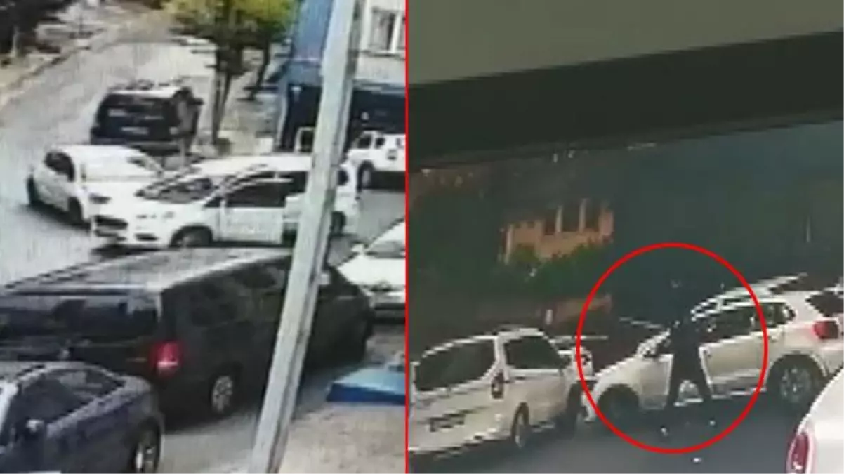 Aracıyla önünü kestiği sürücüyü kurşun yağmuruna tuttu! O anlar saniye saniye kamerada