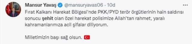 Son Dakika: Fırat Kalkanı Harekat Bölgesi'nde acı haber! PKK'nın füzeli saldırısında 1 Özel Harekat Polisi şehit oldu