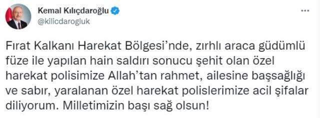 Son Dakika: Fırat Kalkanı Harekat Bölgesi'nden acı haber! PKK'nın füzeli saldırısında 1 Özel Harekat Polisi şehit oldu