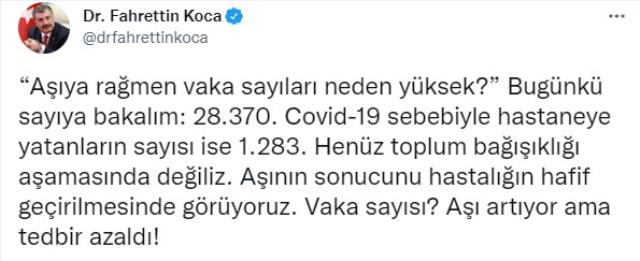 Son Dakika: Türkiye'de 10 Ekim günü koronavirüs nedeniyle 196 kişi vefat etti, 28 bin 370 yeni olay tespit edildi