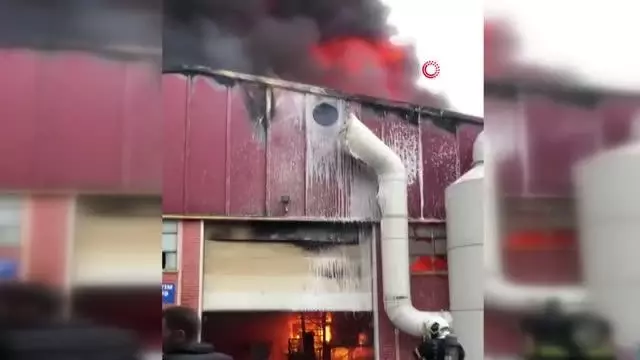 Yağ fabrikasında korkutan yangın