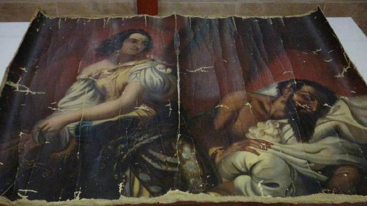 The genuine 140-year-old Prophet John painting seized in the operation