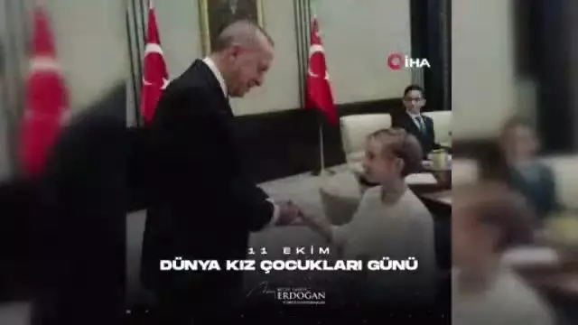 Cumhurbaşkanı Erdoğan'dan Dünya Kız Çocukları Günü paylaşımı