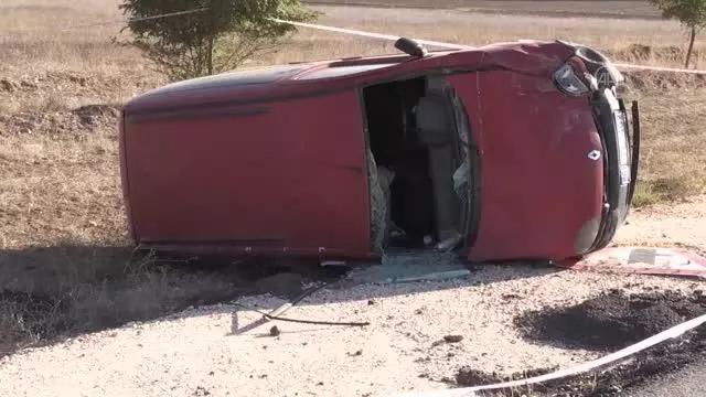Son Dakika | Devrilen hafif ticari aracın sürücüsü öldü