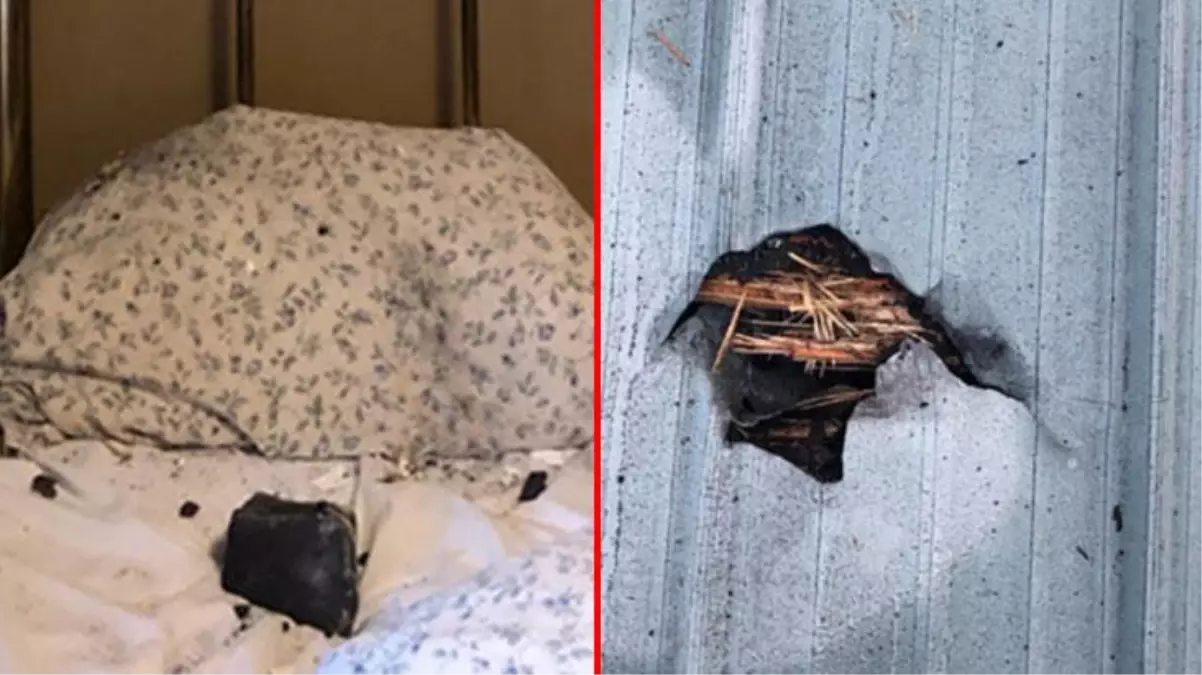 Gökten hızla inen göktaşı yatağında uyuyan adamın yastığına isabet etti