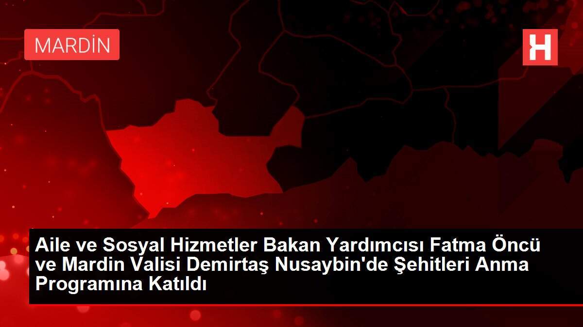 Aile ve Sosyal Hizmetler Bakan Yardımcısı Fatma Öncü ve Mardin Valisi Demirtaş Nusaybin'de Şehitleri Anma Programına Katıldı