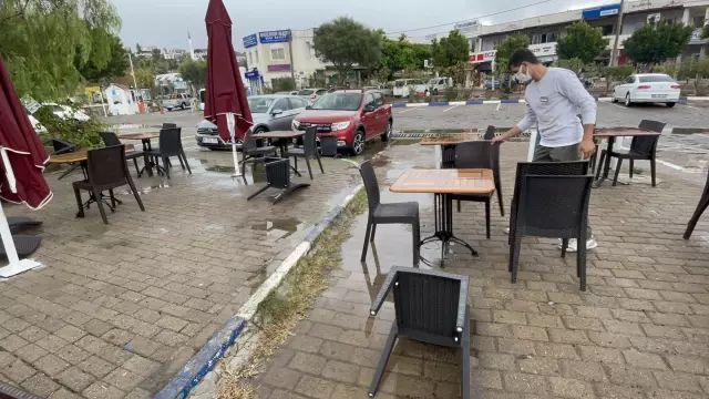 Bodrum'da sağanak ve kuvvetli rüzgar etkili oluyor