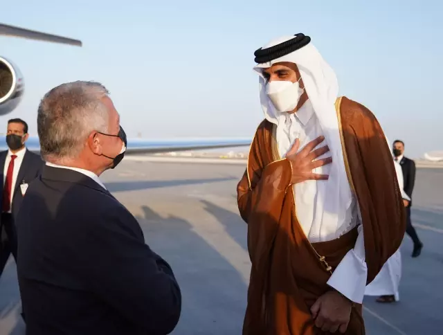 Katar Emiri Al Sani ile Ürdün Kralı Abdullah bölgedeki gelişmeleri görüştü
