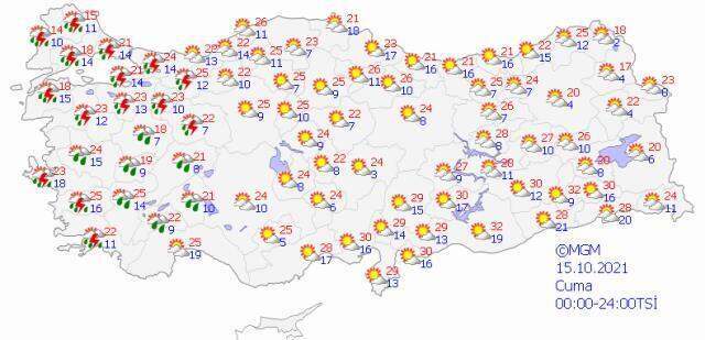Bugün hava yağmurlu mu?