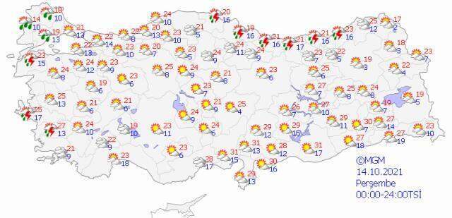 Bugün hava yağmurlu mu?