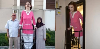 'Dünyanın en uzun boylu kadını' Rumeysa Gelgi, Guinness Rekorlar Kitabı'na girdi