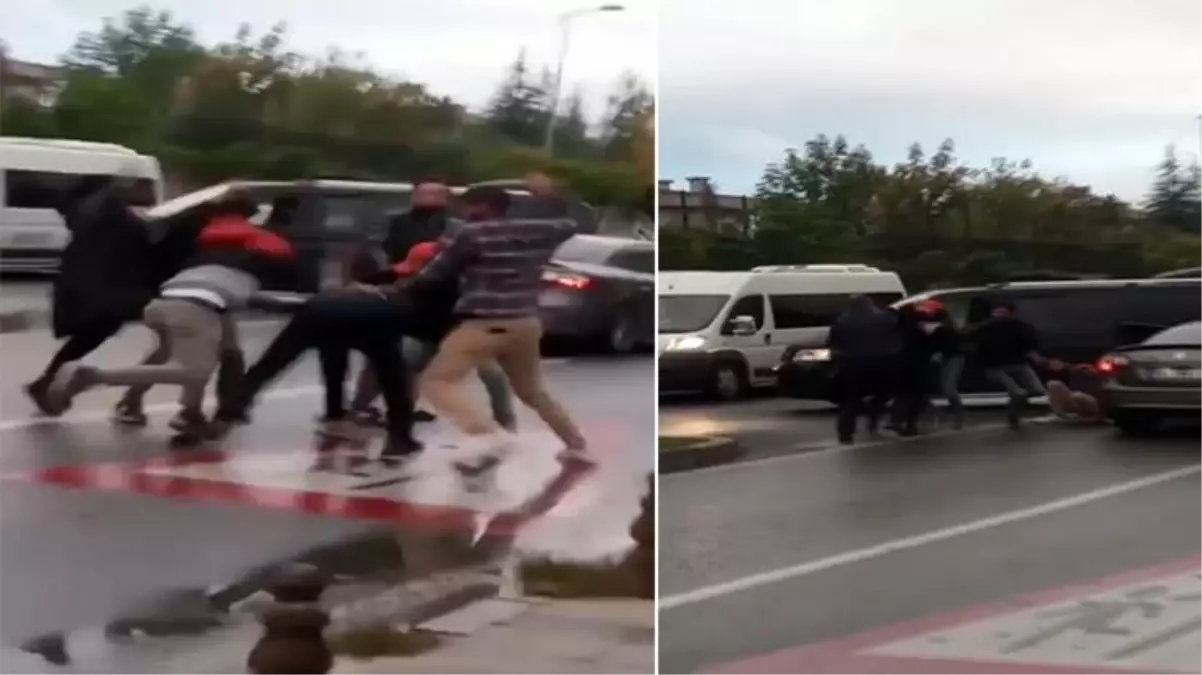 Kaza sonrası kavga çıktı! 5 kişi, adamı ortalarına alıp feci şekilde dövdü