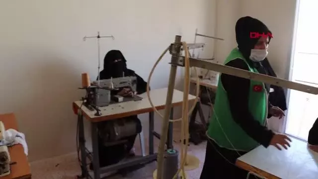 AFRİN'DE YETİM ANNELERİ İÇİN DİKİŞ NAKIŞ ATÖLYESİ AÇILDI
