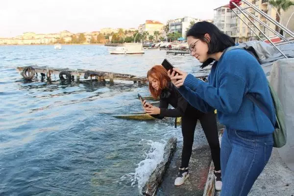 GÖLCÜK'TE SAHİL DENİZANASIYLA KAPLANDI