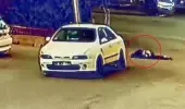 Eski eşinin kocasına çarpıp otomobilin altında metrelerce sürükledi! Üstelik ardına bile bakmadan kaçtı