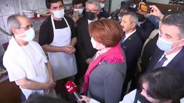 İYİ Parti Genel Başkanı Akşener, esnaf ziyaretinde bulundu