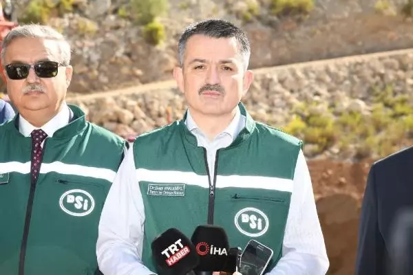 Bakan Pakdemirli, Mersin'de Pamukluk Barajı Su Tutma Programı'na katıldı Açıklaması