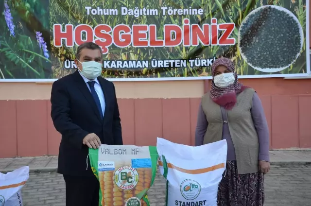 Çiftçilere silajlık mısır tohumu dağıtıldı