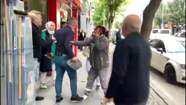 Sokak ortasında kadına uygulanan şiddet güvenlik kameralarına yansıdı