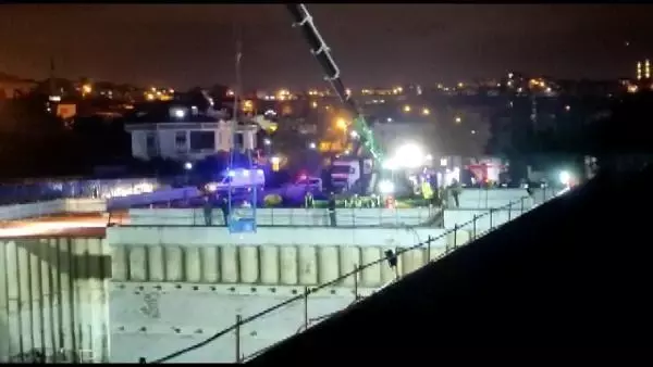 Arnavutköy'de metro inşaatında işçileri taşıyan sepetin halatı koptu: 3 yaralı