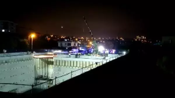 Arnavutköy'de metro inşaatında işçileri taşıyan sepetin halatı koptu: 3 yaralı