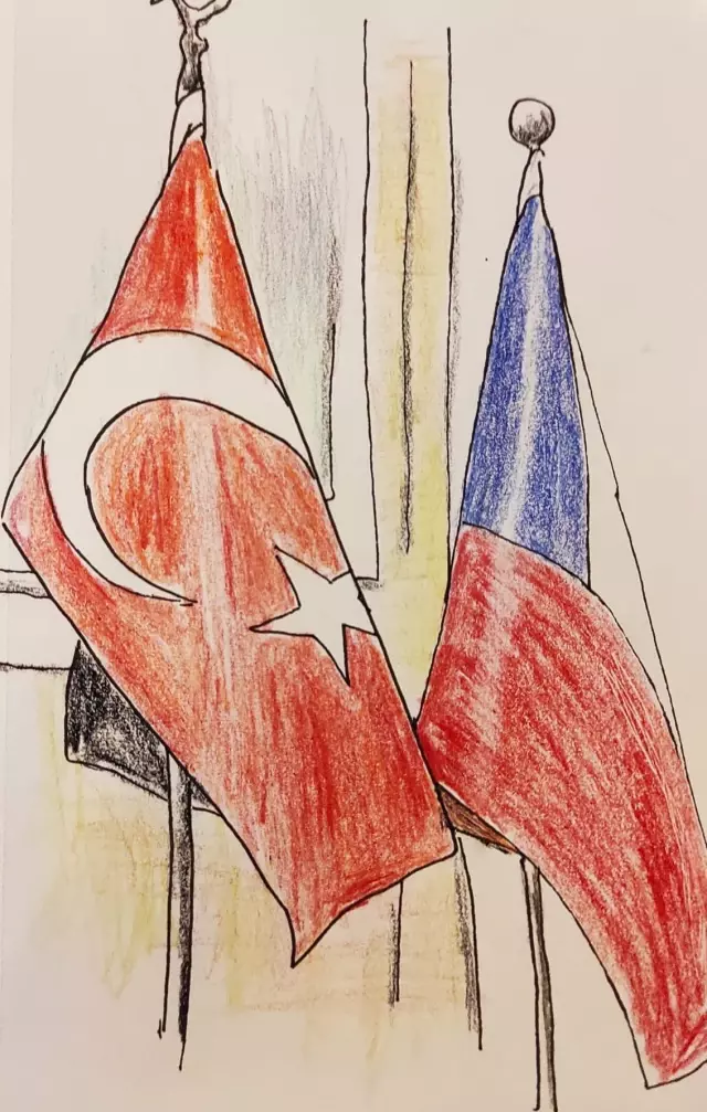 Avrupa'dan 30'a yakın sanatçı Türkiye'nin Prag Büyükelçiliği rezidansını resmetti