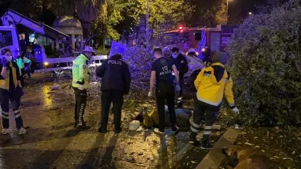 MALTEPE'DE REFÜJE ÇARPAN ARAÇ, TAKLALAR ATARAK KARŞI ŞERİDE GEÇTİ: 4 YARALI