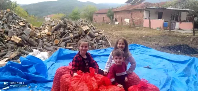 Minikler cevizleri kurutup çuvallara doldurdu