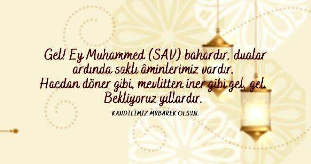 En güzel Mevlid Kandili mesajları, örnek kısa ve anlamlı kandil mesajları, Hayırlı kandiller mesajı, Yeni, güncel kandil mesajları!