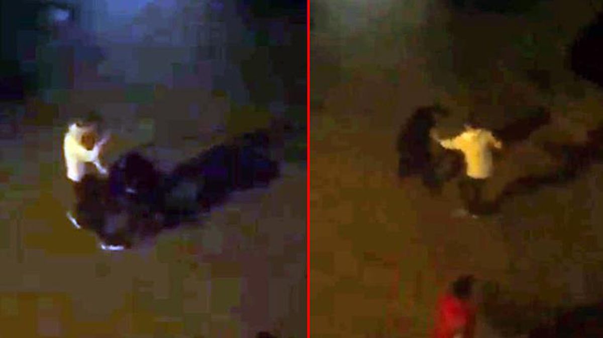 Vicdansız adam, zihinsel engelli genci sokak ortasında acımasızca dövdü