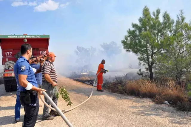 Son dakika haber... Silifke'de çalılık alanda çıkan yangın ormana sıçradı