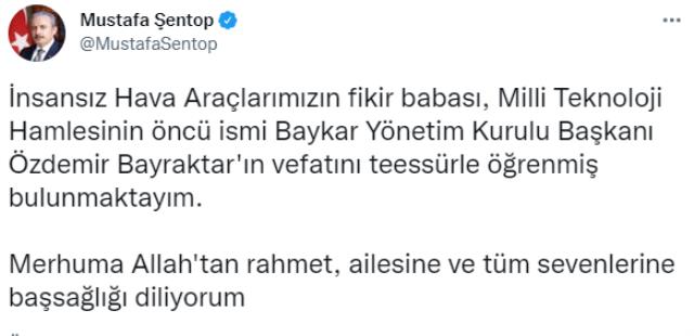 Son Dakika! Selçuk Bayraktar'ın babası, BAYKAR Yönetim Kurulu Başkanı Özdemir Bayraktar hayatını kaybetti
