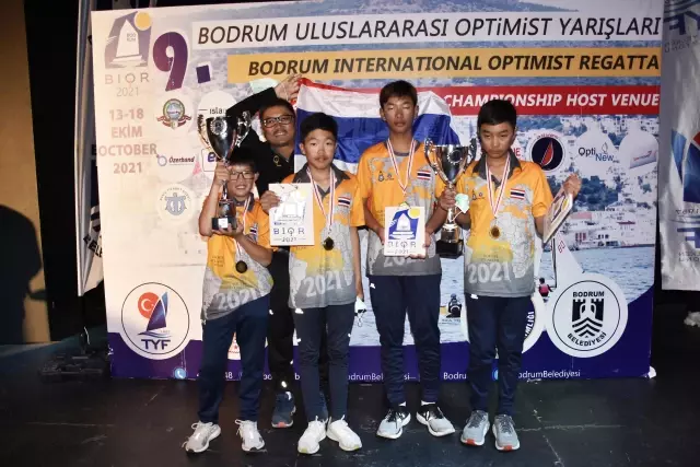 9. Bodrum Uluslararası Optimist Yarışları ödül töreniyle sona erdi