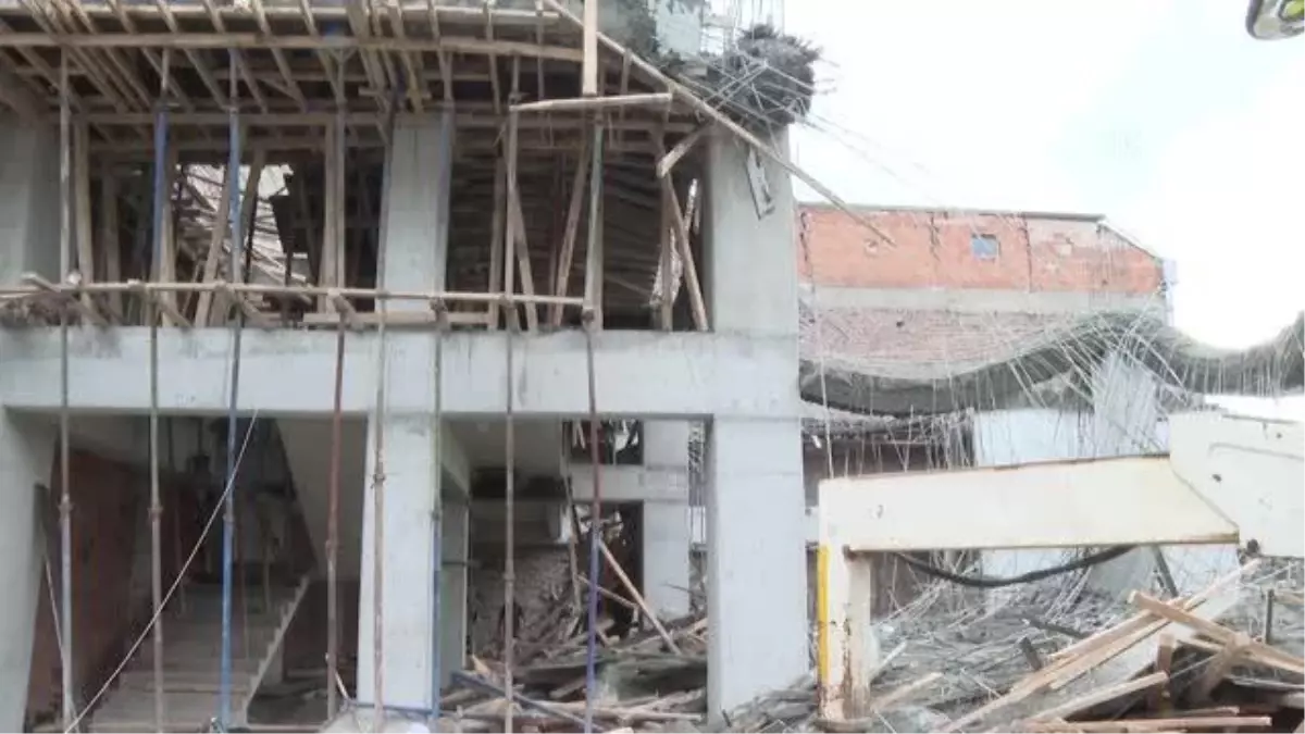 İnşaat kirişlerinin çökmesi sonucu 3 işçi yaralandı