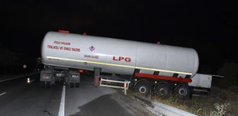 KIRIKKALE - Makaslayan LPG yüklü tırın sürücüsü yaralandı