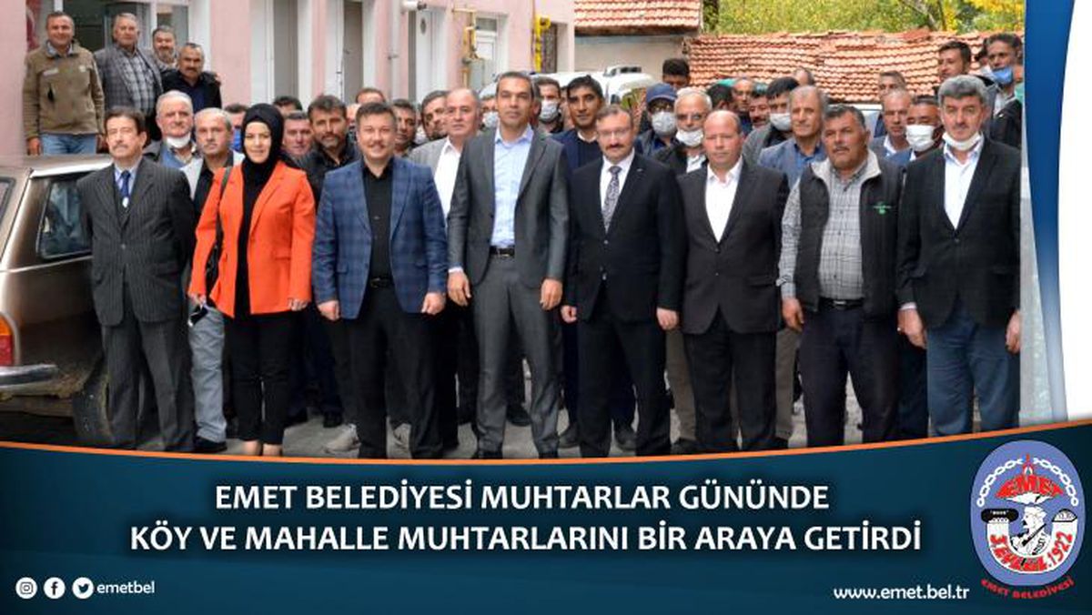 Emet Belediyesi Muhtarlar Gününde Köy ve Mahalle Muhtarlarını Bir Araya Getirdi